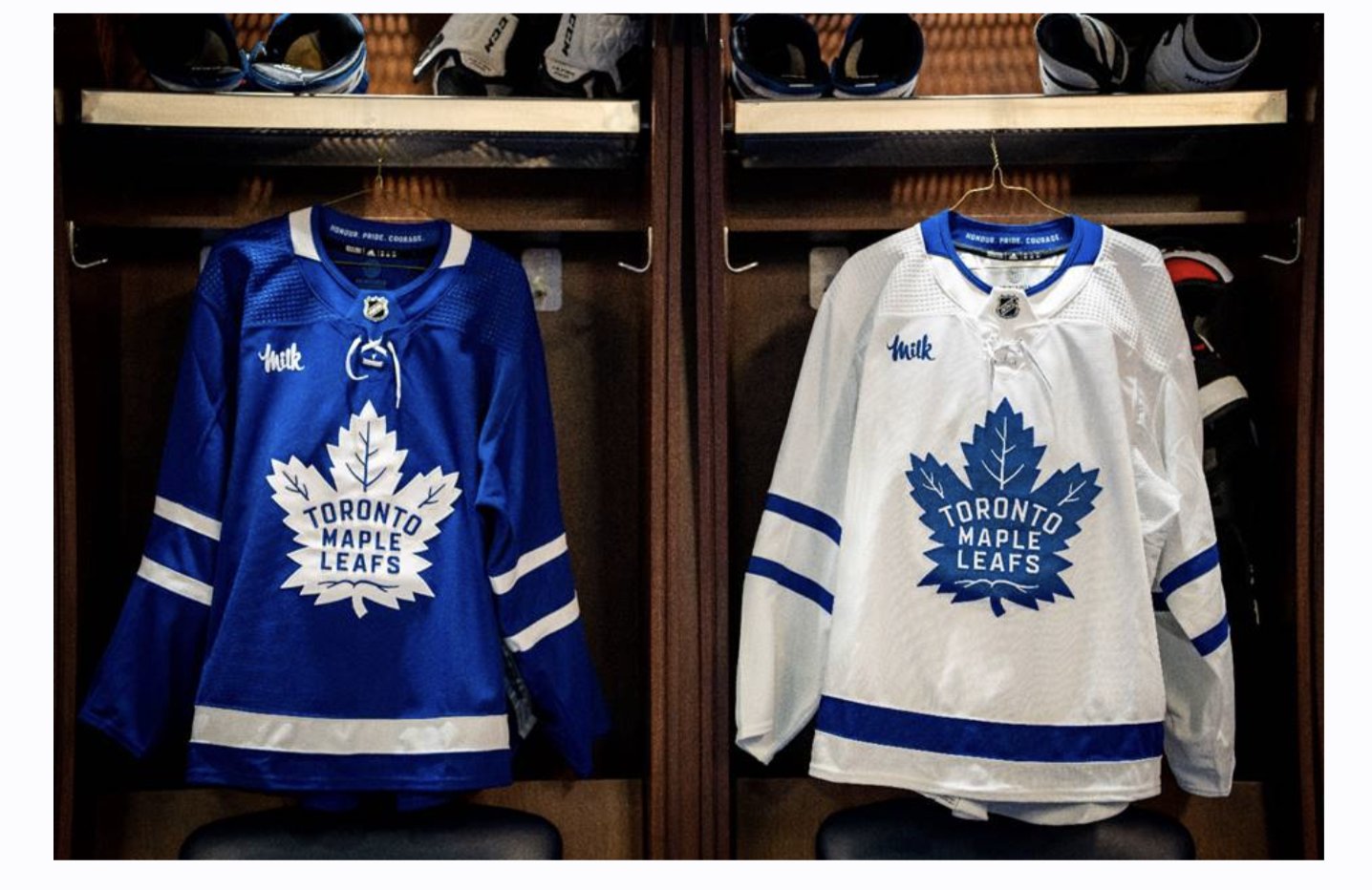 Leafs reveal new Milk jersey ads and hockey fans had jokes