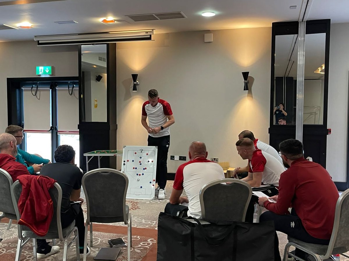 Day 1 of Block 3 on our <a href="/UEFA/">UEFA</a> B Licence is underway⚽️

Educator demonstrations✅
Coaching practice presentations✅ 

Looking forward to getting on the pitch this evening for the coaching practices🙌

#CoachEducation 
#RealityBasedLearning