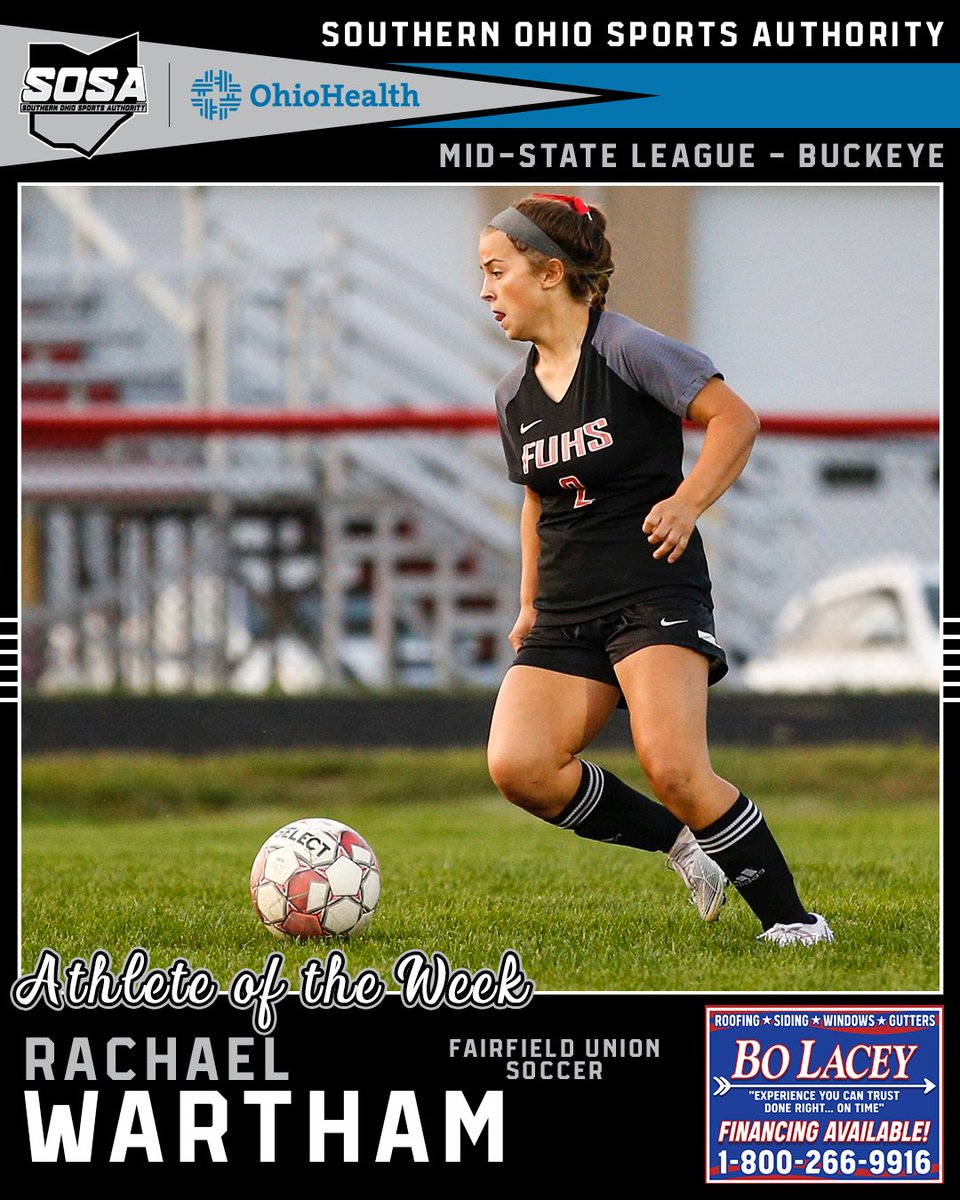 Our MSL-Buckeye Athlete of the Week, presented by Bo Lacey Construction, is <a href="/falconsoccer_96/">FUHS Girls Soccer</a>'s Rachael Warthman. 

Warthman has scored six goals and passed out three assists this season while her state-ranked Falcons have enjoyed a 6-1-3 start.