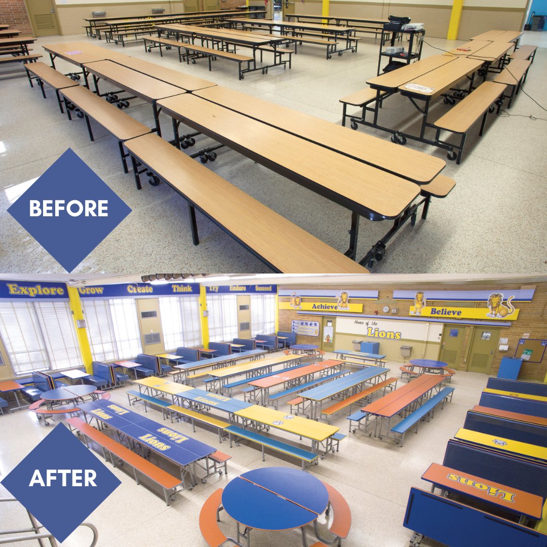 LTI_USA's tweet image. We are always up for a design challenge! Check out the before-and-after photos of these #VisionDesign cafeteria renovations.

Insert Link

#renovation #cafeteriarenovation #cafeteriadesign