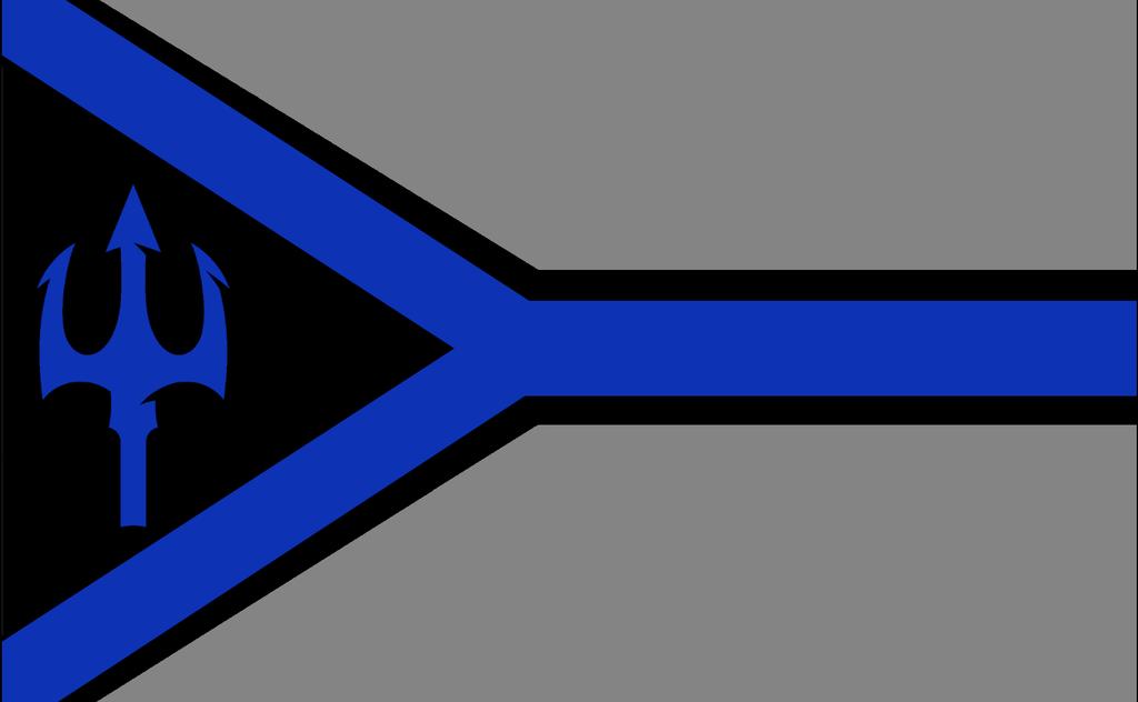 jurassicimpact1's tweet photo. #TemplinFlag San Serriffe Republic
An island country in the pacific, the blue is for the oceans which sustain life in the republic & the joining blue bands is the unity for a common goal, the gray is the heavy ship industry in the republic, & the trident for their god (1/2) https://t.co/26H0XwvXa5