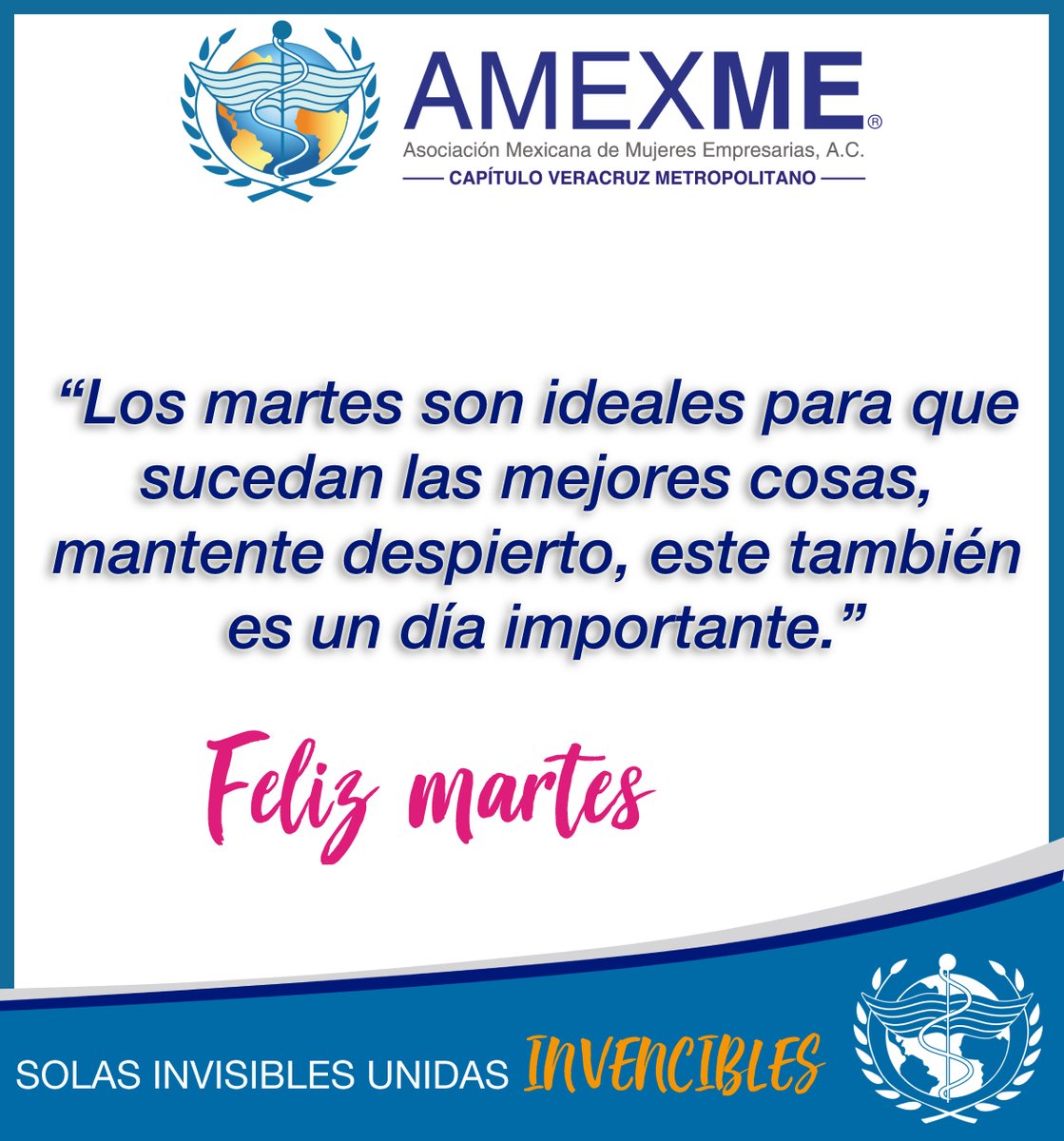 👉Cada martes es una nueva oportunidad para conseguir un nuevo logro.
✨Si quieres ser parte de Amexme comunícate con nosotros, tenemos presencia en toda la República Mexicana
#SoyYSomosAMEXME