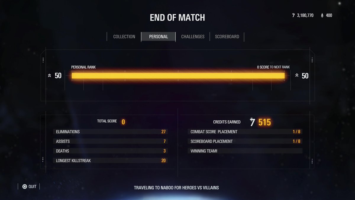 Rydaero's tweet photo. Just a casual 20 killstreak Luke HvV game. #PS5Share, #STARWARSBattlefrontII https://t.co/pUJU76DSg9