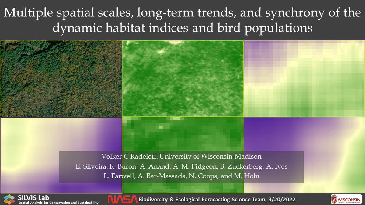 BzGEO's tweet photo. Prof. Volker Radeloff from @UWMadison's @SilvisLab provided some fascinating insights about the utility of integrating multiple #EO datasets like #Landsat, @CopernicusEU #Sentinel2, and @Planet's PlanetScope + RapidEye for habitat mapping.π― #NASABEF #BEF #EarthObservation https://t.co/4DrBXqBHJZ