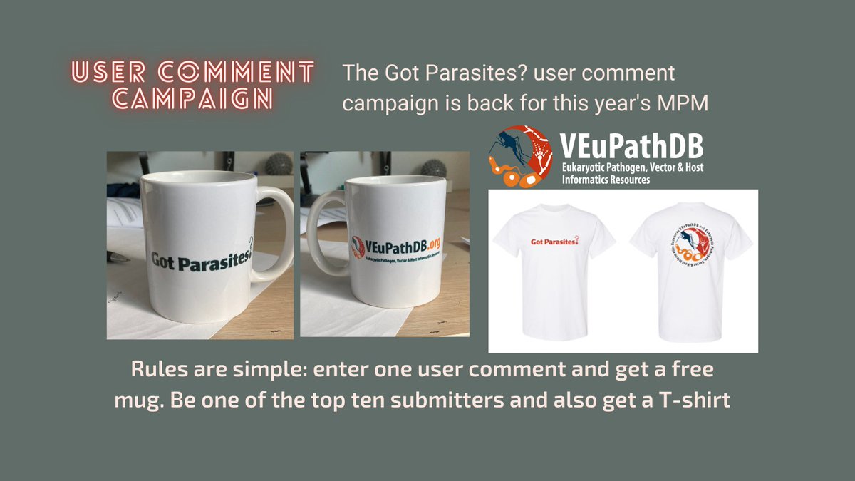 veupathdb's tweet photo. #mpm2022 keep adding those #usercomments They are so useful and you are the expert source of information #crowdsourcing annotation.
👉🏽You don’t have to be at #mpm2022 to participate. Have someone here pick up your mug. https://t.co/GgiA8fh95S