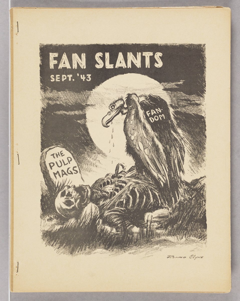 FAN SLANTS, V. 1, ISSUE 1, SEPTEMBER 1943. Hevelin Fanzines Collection. bit.ly/3LwSIAo