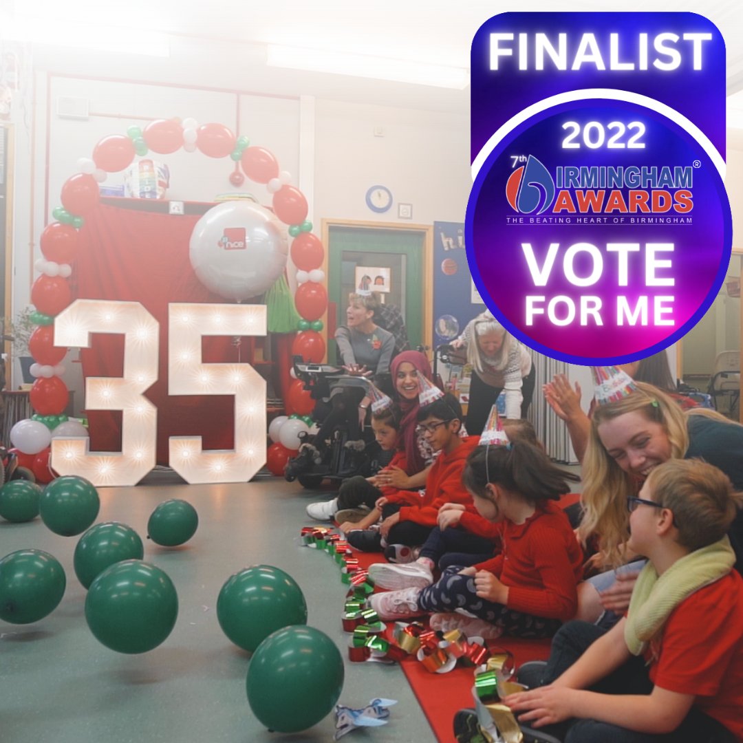 We’re so excited that NICE has been nominated as the Charity of the Year for the 2022 <a href="/BirminghamAward/">Birmingham Awards</a> ! 

This would be the perfect way to finish our 35th anniversary celebrations - please vote for NICE:
birminghamawards.co.uk/vote-now/ 

Thank you!
#NICECharity #ConductiveEducation