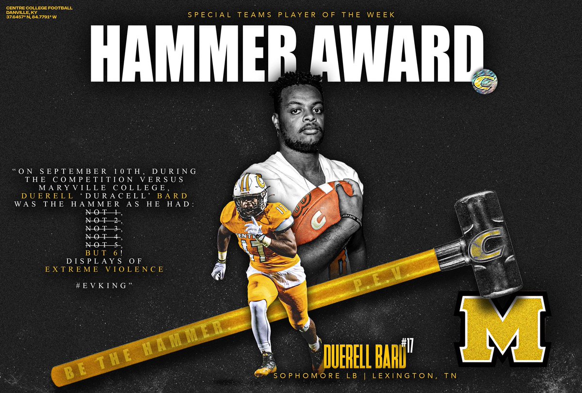 This guy’s performance was electric 🔋 and quite scary for the opposing team… His performance definitely influenced our victory over Maryville! 😈

#PEV | #HammerAward