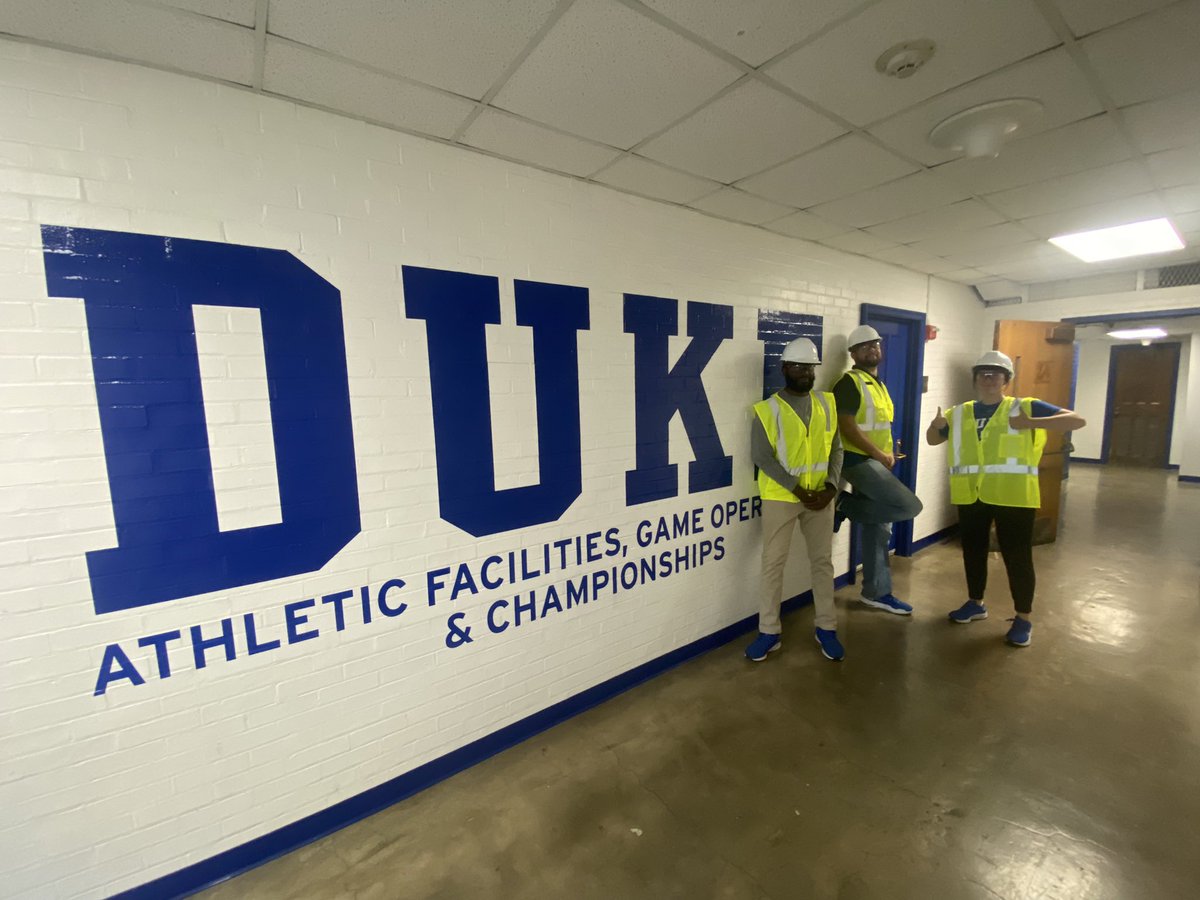Duke_GAMEDAY's tweet photo. Hard at work getting @DukeWTEN &amp; @DukeMTEN ready for renovation! https://t.co/PGUhTC0b0i