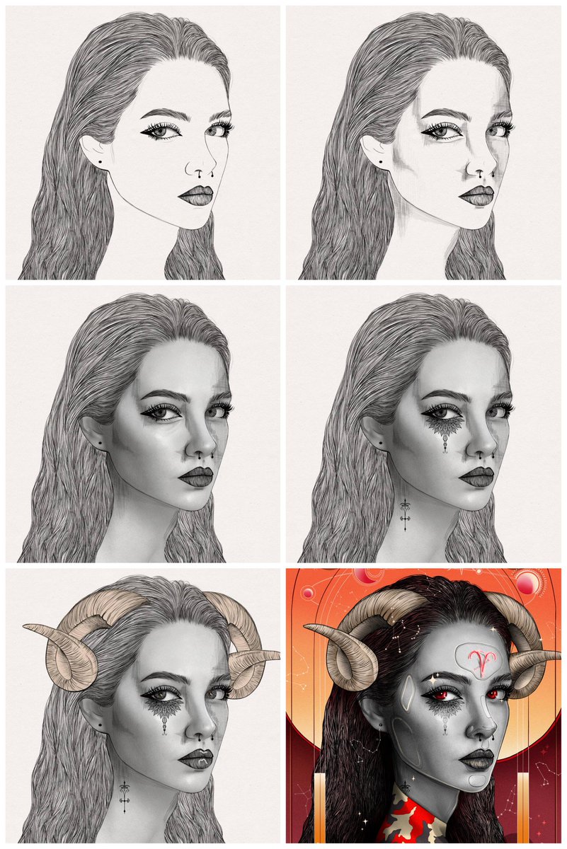 S0L0_ART's tweet photo. GM, here is the process of my collab with dear @pailinsanouk 💓
enjoy the details of "Aries" which has taken more than a week https://t.co/AKT96VwuAl