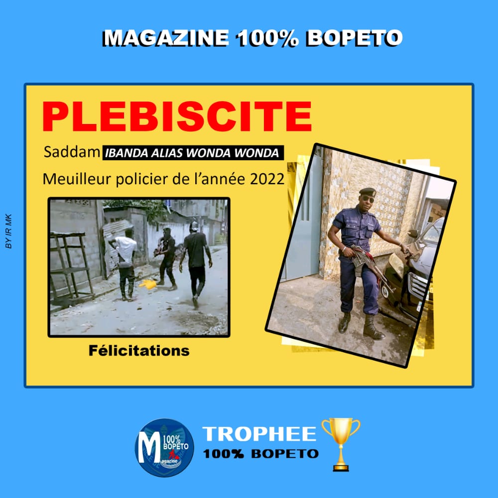 RDC: *Kinshasa : Il s'appelle Sadam Ibanda surnommé "Wonda Wonda" le policier qui a tiré hier sur un kuluna  dont la vidéo est  devenue virale sur les réseaux sociaux , il est policier affecté à la garde d'une personnalité de la République.*
Disons nous tous non à la délinquance!