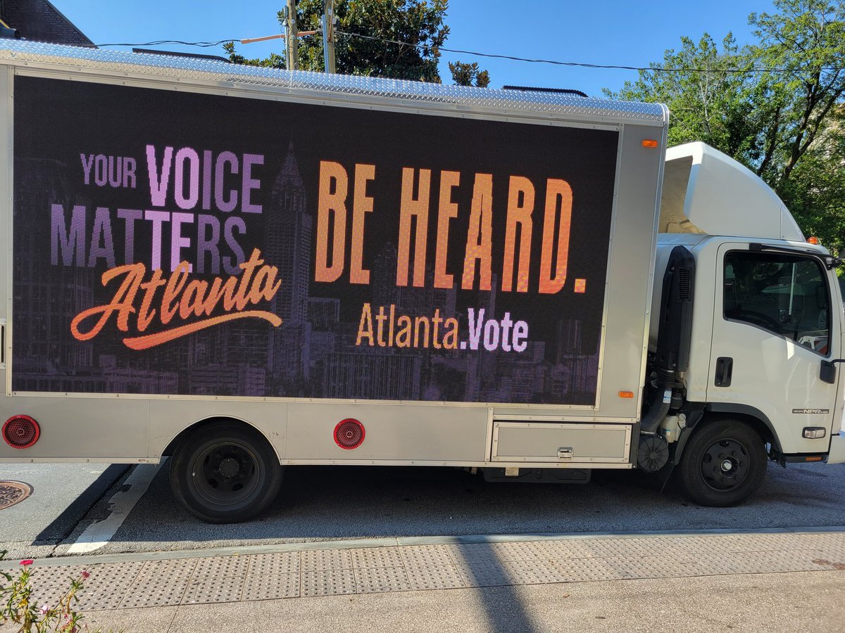 mooreforatlanta's tweet photo. Looking forward to the start of the Atlanta Vote Rally in the Atrium of City Hall at noon. We're getting ready! #AtlantaVote https://t.co/pky0LztBp1