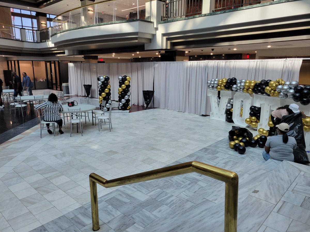 mooreforatlanta's tweet photo. Looking forward to the start of the Atlanta Vote Rally in the Atrium of City Hall at noon. We're getting ready! #AtlantaVote https://t.co/pky0LztBp1
