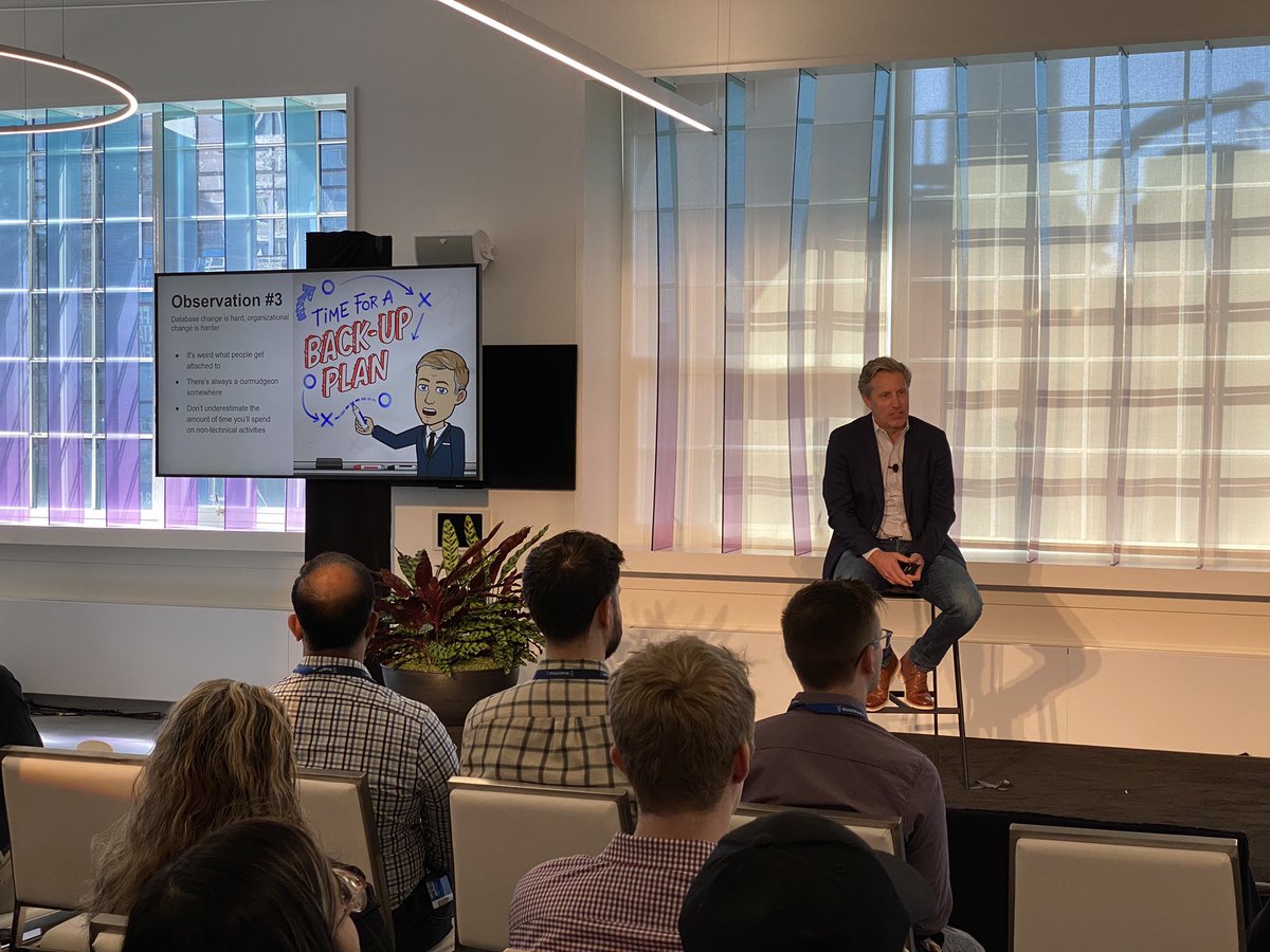 CockroachDB's tweet photo. 7 brief observations from the field by our Head of Sales Engineering &amp; Enablement @TimVeil 

Presented in glorious bitmoji 

1/ Everyone is struggling 😭
2/ T̴e̴c̴h̴n̴i̴c̴a̴l̴ Database debt is real and it’s scary 😱
3/ Database change is hard, organizational change is harder 🤯 https://t.co/QECedcqzfa