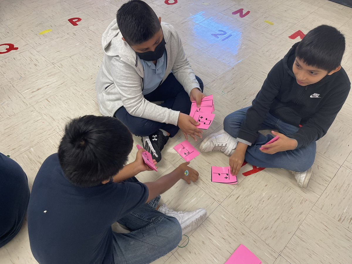 4th graders learning about duration with a rhythm card game <a href="/GHWootenWarrior/">Wooten Elementary</a> <a href="/WeAreAISD/">Austin ISD Office of Talent Strategy</a> <a href="/AISDArts/">AISDArts</a>