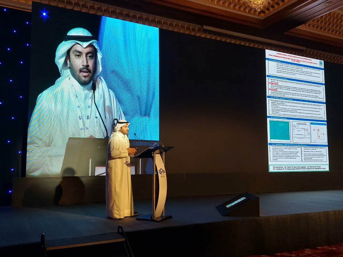 gpa_gcc_chapter's tweet photo. #Day3 Poster Session
Presenter: Shafi Alajmi, @KocOfficial
Topic: Operational Excellence in Value Optimization for Condensate Recovery in KOC Slug Catcher: A Case Study
#GPAGCCChapter #gasprocessing #gpagcc #day3 #oilandgasindustry #kuwait #conference #Exhibition #speaker https://t.co/ePWP6sV3px
