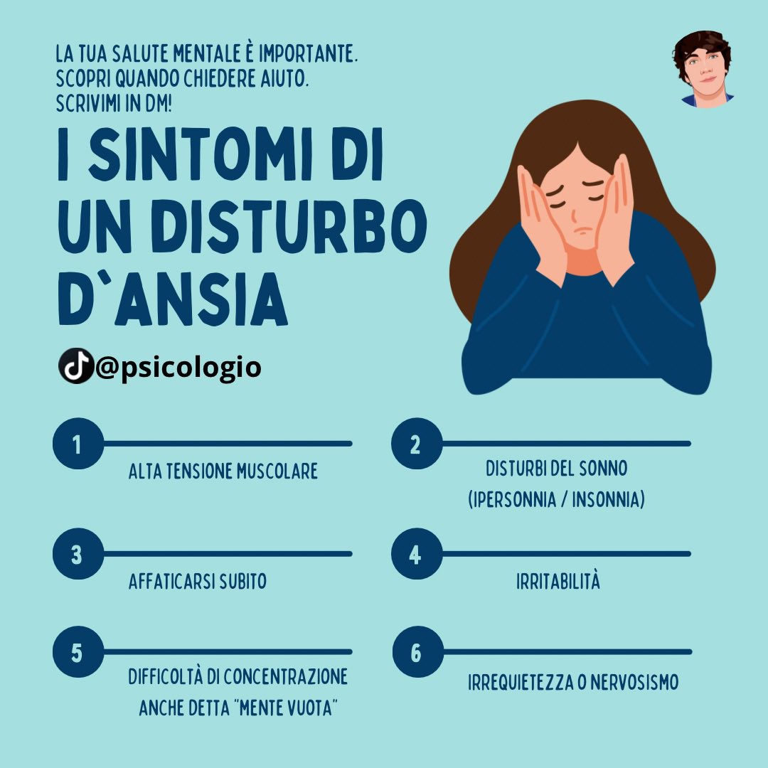 📌 DISTURBO D’ANSIA: SINTOMATOLOGIA

👉 #facciamorete !
👉 Seguimi anche tu IG: psicologo.giovannimatragrano 

🧠 È sempre utile avere un front topic generale, prendetelo sempre con le pinze e leggetelo con il buon senso! #psicologia #ansia #disturbo #mentalhealth #psicoterapeuta