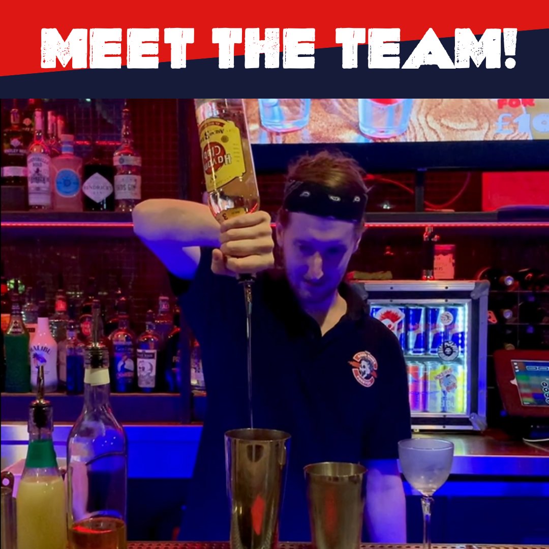 MOJOMANCHESTER's tweet photo. Meet Callum, one of our bartenders based here in Manchester! 😎

⚡Callum's favourite drink: Natural Daiquiri
⚡Callum's favourite song to listen to on a shift: Do I Wanna Know - Arctic Monkeys

Swing by &amp; ask him for a recommendation! https://t.co/WBEfl1oADm