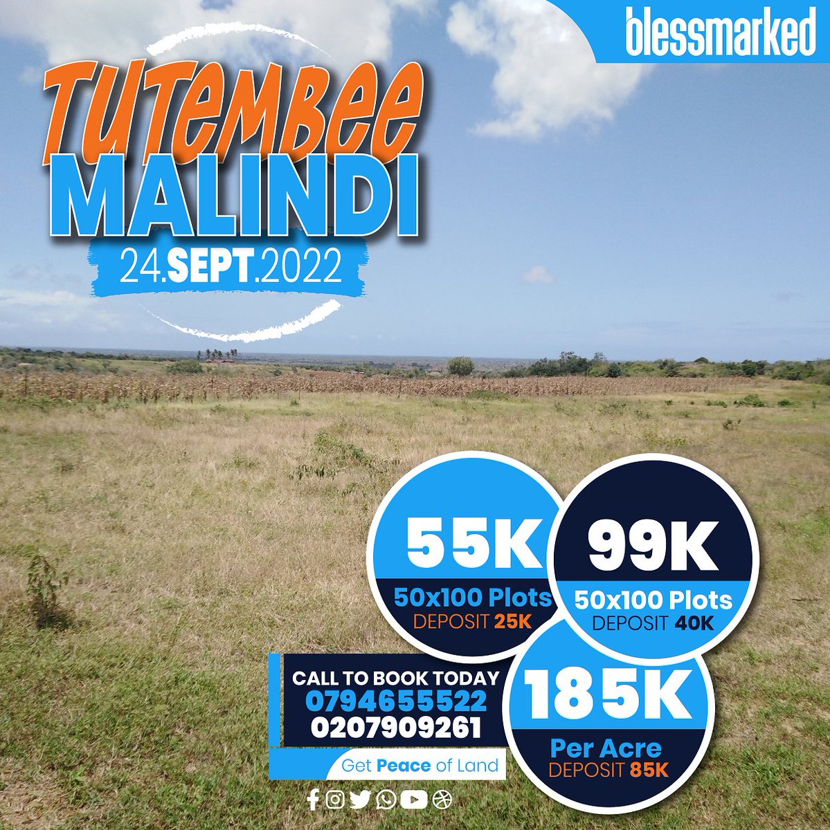 MyPropertyKe's tweet photo. TUTEMBEE MALINDI ON SEPTEMBER 2022. Have you booked one or more of the projects on offer in Malindi with #Blessmarked #RealEstates? Book now usiachawe nyuma.
-------------------------------------------
We will have time to sample Swahili dishes, beaches https://t.co/yjy7D7uMaV https://t.co/eIQtj9ExLu