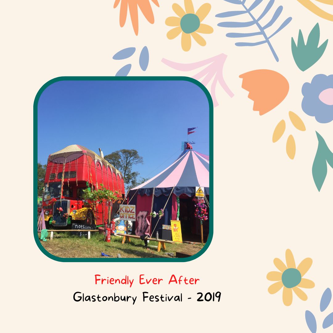 NOSThree's tweet photo. #FriendlyEverAfter went to #GlastonburyFestival BigTop in the @kidzfieldglasto! A show thats is suitable for circus tents and outdoors!

#childrensshow #funtimes #clowning #phisycaltheatre #festivalseason #outdoorshow #familytime #downmemorylane #basilbrush #glastonbury2019 https://t.co/E1iveTzZk2
