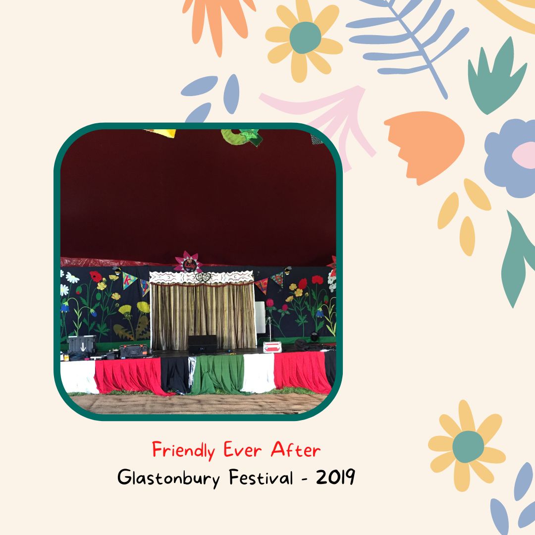 NOSThree's tweet photo. #FriendlyEverAfter went to #GlastonburyFestival BigTop in the @kidzfieldglasto! A show thats is suitable for circus tents and outdoors!

#childrensshow #funtimes #clowning #phisycaltheatre #festivalseason #outdoorshow #familytime #downmemorylane #basilbrush #glastonbury2019 https://t.co/E1iveTzZk2