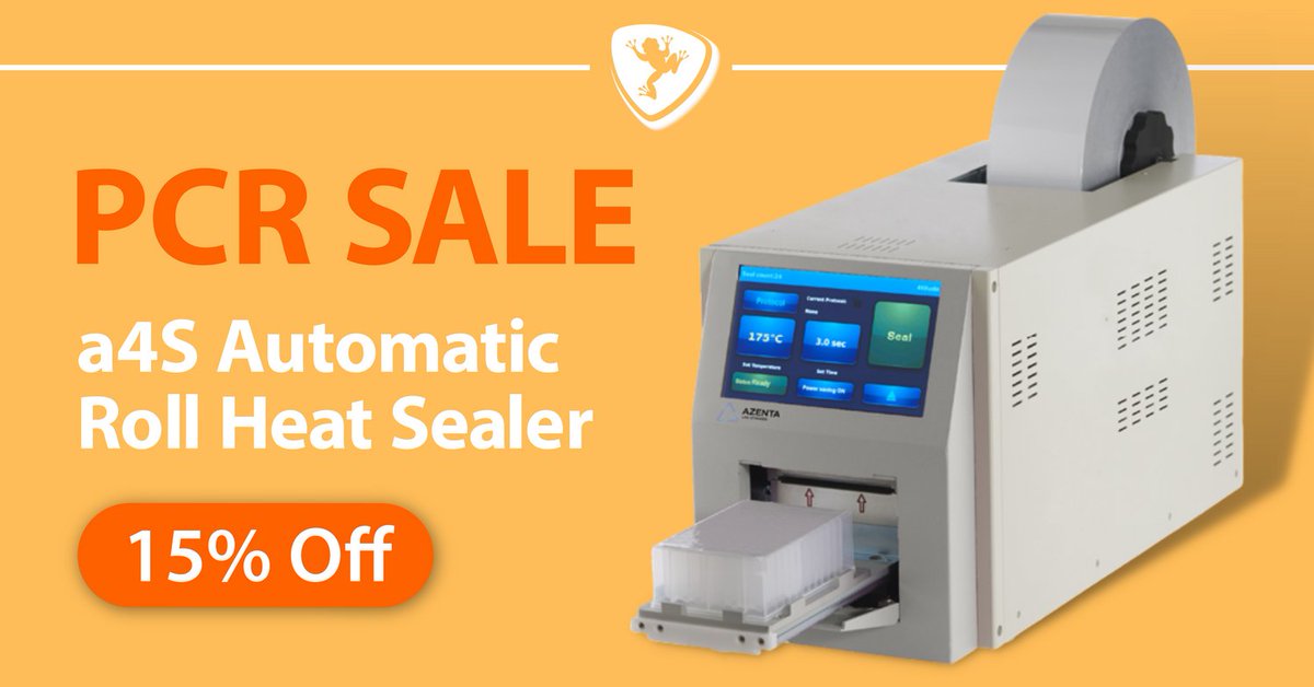 FroggaBio's tweet photo. Checkout the a4S Automatic Roll Heat Plate Sealer by @AzentaSciences - available NOW at 15% OFF for our Back to Lab PCR Sale!!! 🧬🧬🧬
BUY NOW: https://t.co/g2whYdbaZ9
VIEW SALE FLYER: https://t.co/VrTjm2717p
#BacktoLab #PCR #Academictwitter #Academicsbot #FlowEDU #FroggaBio https://t.co/QFoxgdZS6E