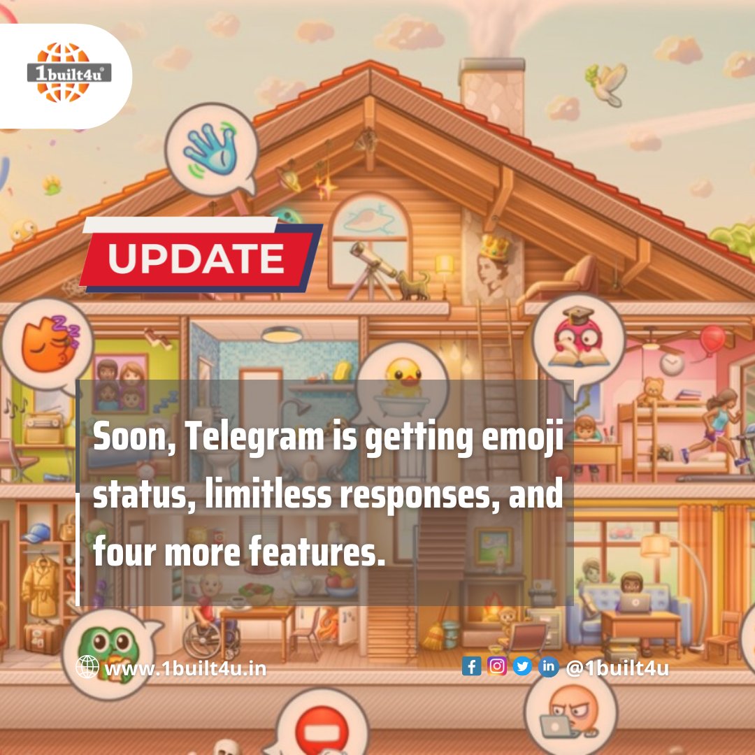 1built4u's tweet photo. Latest Updates from Telegram!
Soon, Telegram is getting emoji status, limitless responses, and four more features.
.
.
.
.
#1built4u #technews #telegram #telegramupdates #emojistatus #limitless #newfeatures
.
.
Image credits : Onlytech https://t.co/CsDGbiV6kE