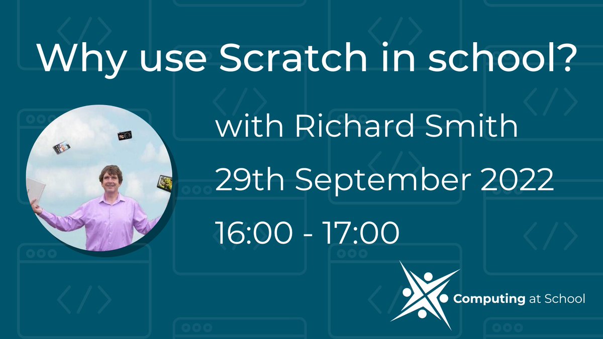 CompAtSch's tweet photo. Why use Scratch in School? @amazingict explores reasons, resources and discussion around Scratch in an upcoming event - don't miss out! Sign up here: https://t.co/qtX8w7StPu
#scratchprogramming #edutwitter #programminginschools https://t.co/yhNEAluc9O