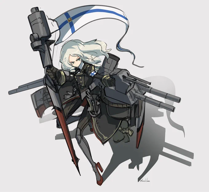 こちらは、擬人化イラストに向けてプロトタイプとして描いたヴァイナモイネン。 