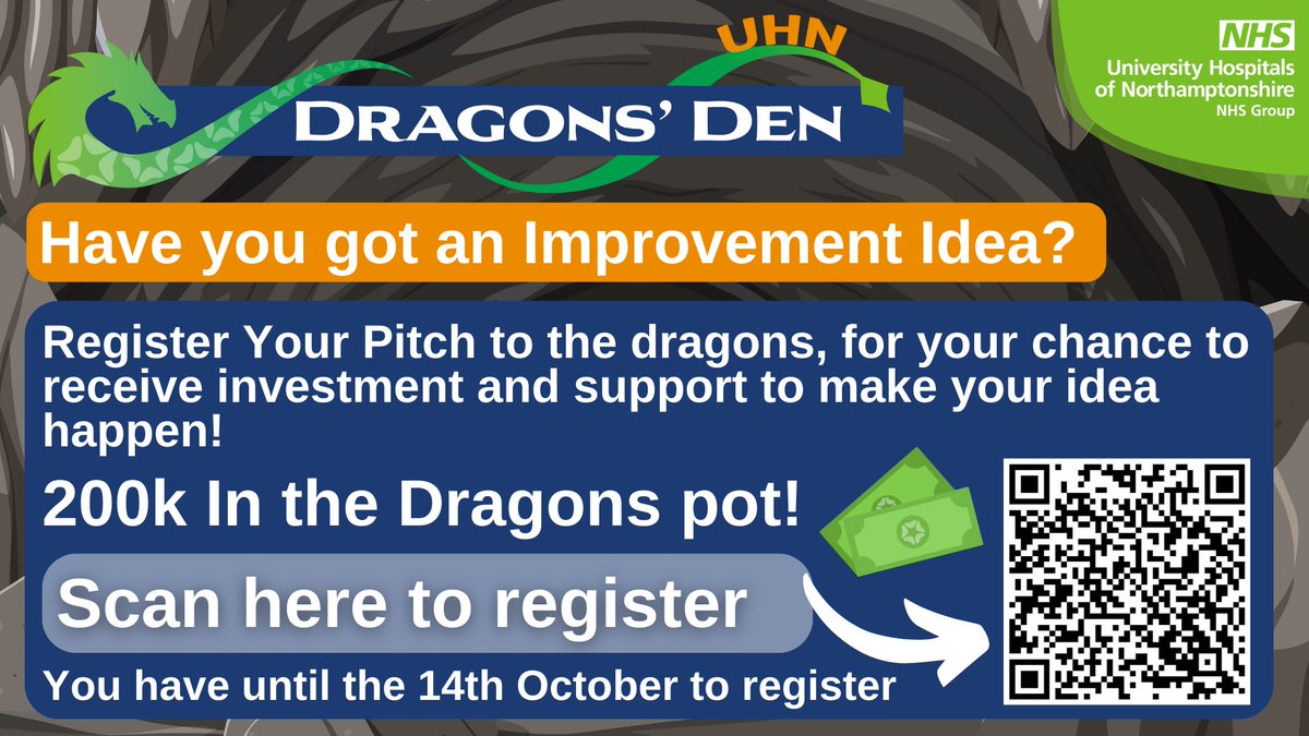 Watch out👀...  There's Dragons about!🐉
The Dragons are back with 200k in the Pot! 💸
Register your pitch here: forms.office.com/Pages/Response…