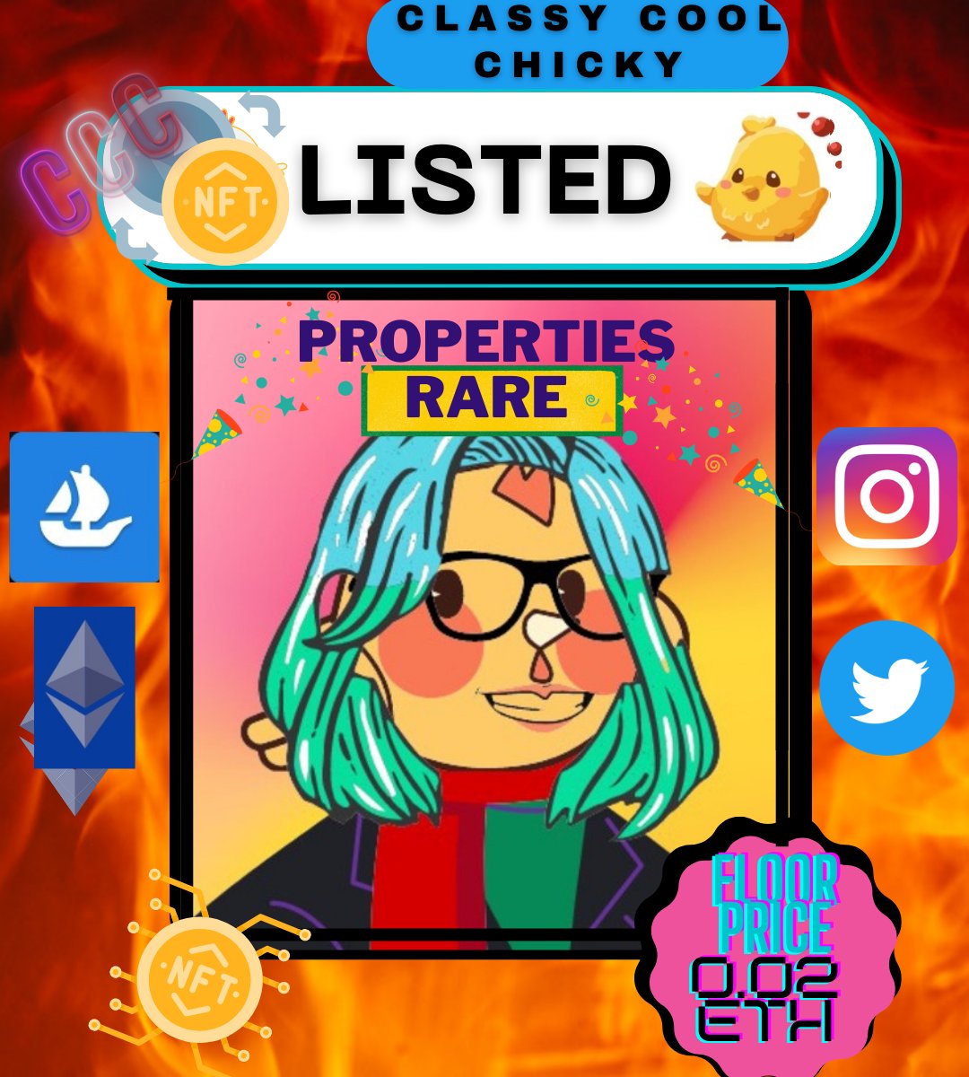 classycoolchiky's tweet photo. @_NFTsPromoter @_NFTsArt @cybotz_nft 🔥🥳 Hurry!!!!! New NFT listed 🎉🎇
Grab it @opensea (Link is in bio)
 
 💎Price: 0.005 ETH 
 🎁Offer: Buy 2 Get 1 Chicky
 🔥Blockchain: Polygon
 🎉You can Make an offer for
reasonable price
 ⚡ Time to do something big 🎁 BUY NOW !!!
  
  #nft #nftart #nftcommunity
   #opensea https://t.co/c3RUDVb5mY