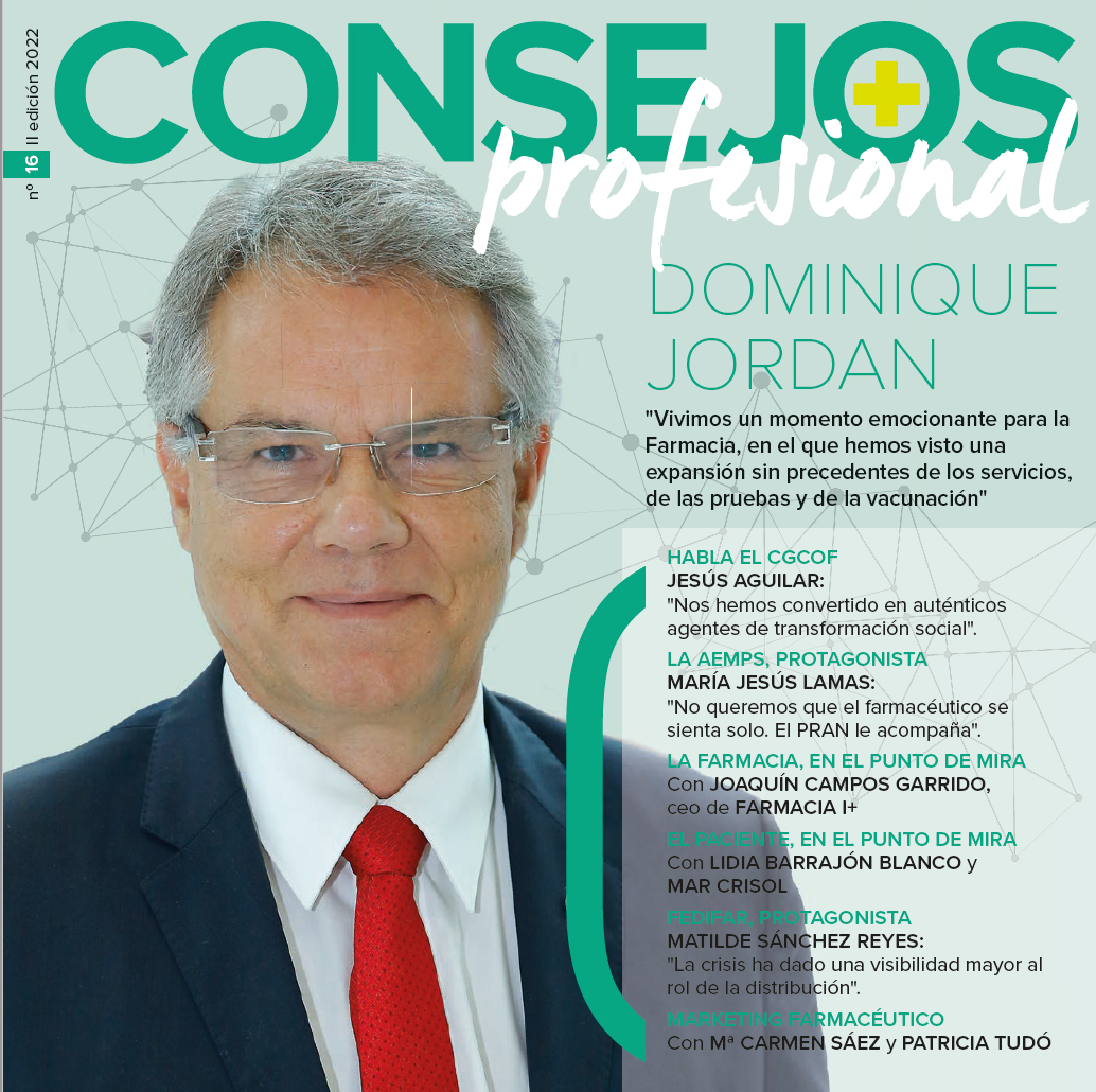 ¡Presentamos NUEVO NÚMERO! #ConsejosDeTuFarmacéuticoProfesional
Con la colaboración de: 
<a href="/PresidenteCGCOF/">Jesús Aguilar</a> <a href="/Farmaceuticos_/">Consejo General Colegios Farmacéuticos</a> 
#DominiqueJordan 
@chuslamas <a href="/PRANgob/">Plan Antibióticos</a> 
<a href="/presiFedifar/">Presidenta Fedifar</a> <a href="/Fedifar/">Fedifar</a> 
¡Pide tu ejemplar en el quiosco de prensa!
#DeProfesionalesParaProfesionales
#22CNF #FIP2022