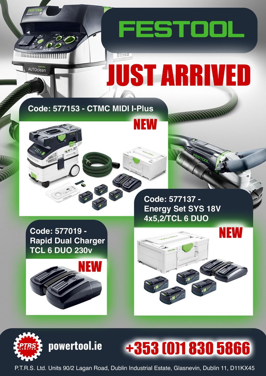 powertoolonline's tweet photo. FESTOOL - The Wait is Over!😅 - * https://t.co/Gvp6Heg23d *
!!! NEW PRODUCT !!! The long Awaited NEW 18v Cordless Vac, NOW in Stock! https://t.co/MpIeWETErp