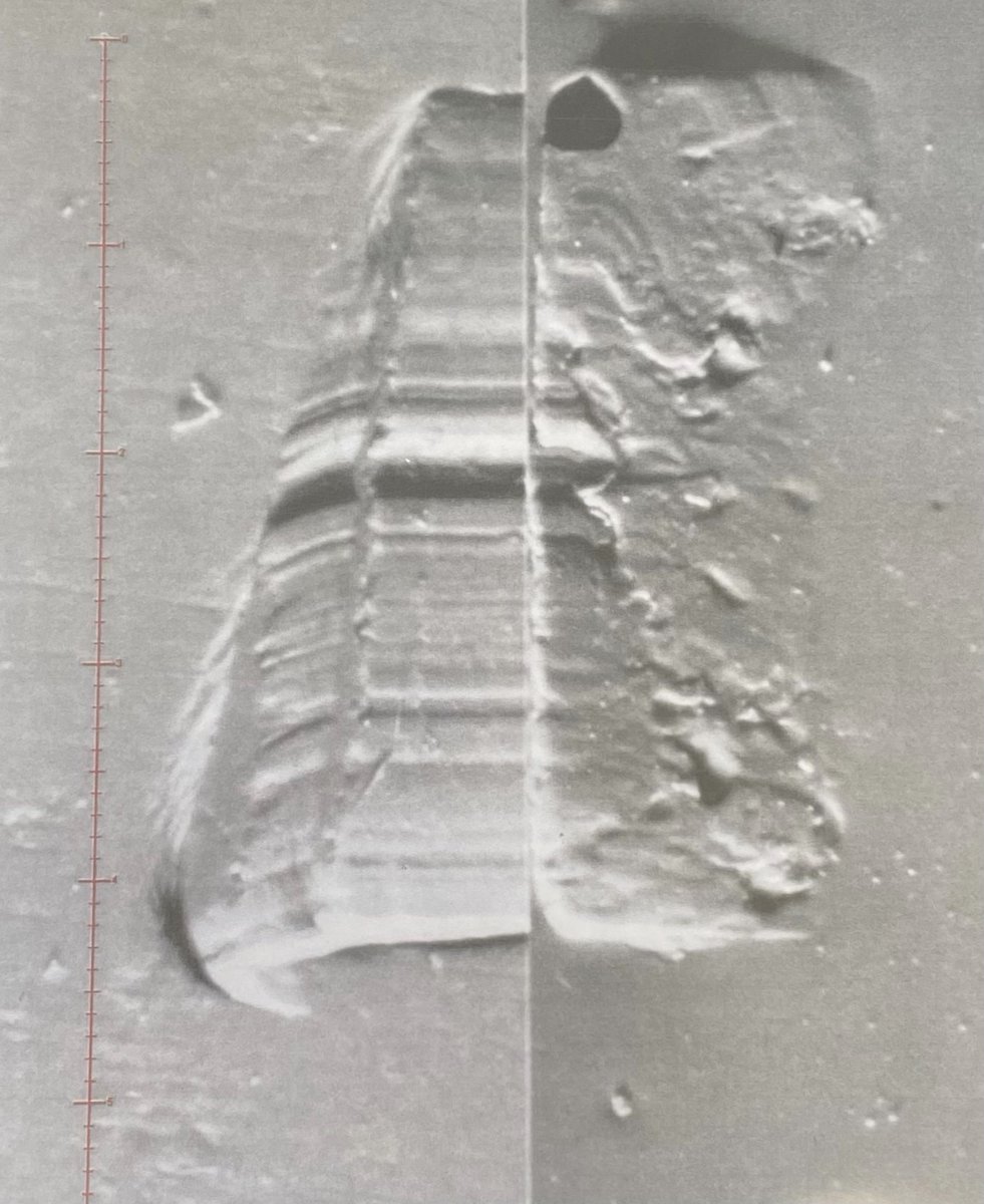 Bericon's tweet photo. In the #DNA-obsessed world of UK policing, it seems that 'old-fashioned' science such as #toolmarks is usually forgotten. The image on the left is a cast from a suspect's spanner. The right image is a cast from a scene of #crime.
Just how good is this type evidence!
#NFSW2022 https://t.co/rOJT3OY6V3