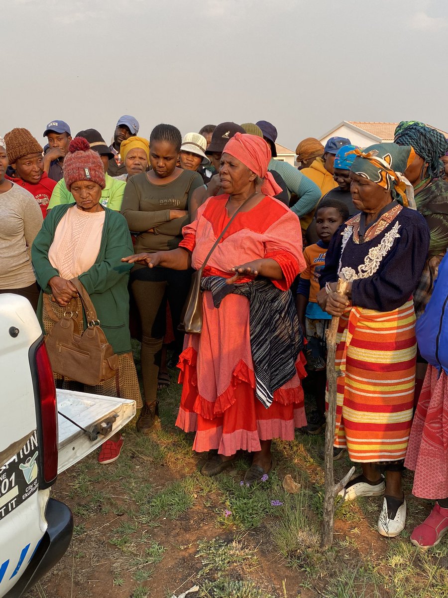 I addressed the Payneville community who are being intimidated with regards to the allocation of RDP houses. The aggrieved community members were assured of their security and should also be united in rooting out the criminal elements to wanting to be bullied out of their houses