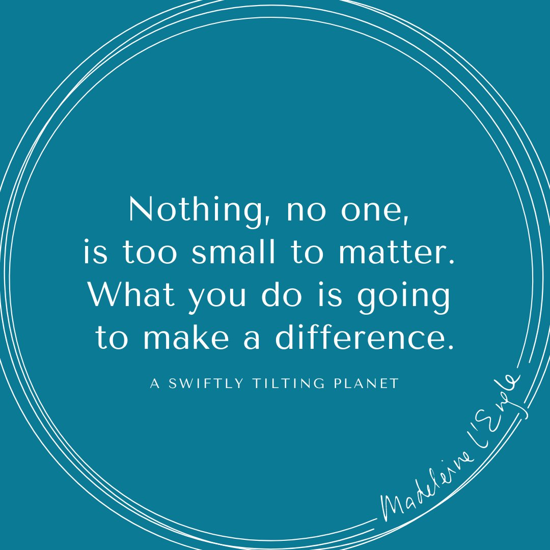 MadeleineLEngle's tweet photo. "Nothing, no one, is too small to matter. What you do is going to make a difference." #NationalVoterRegistrationDay https://t.co/OWv3mOUZ3A