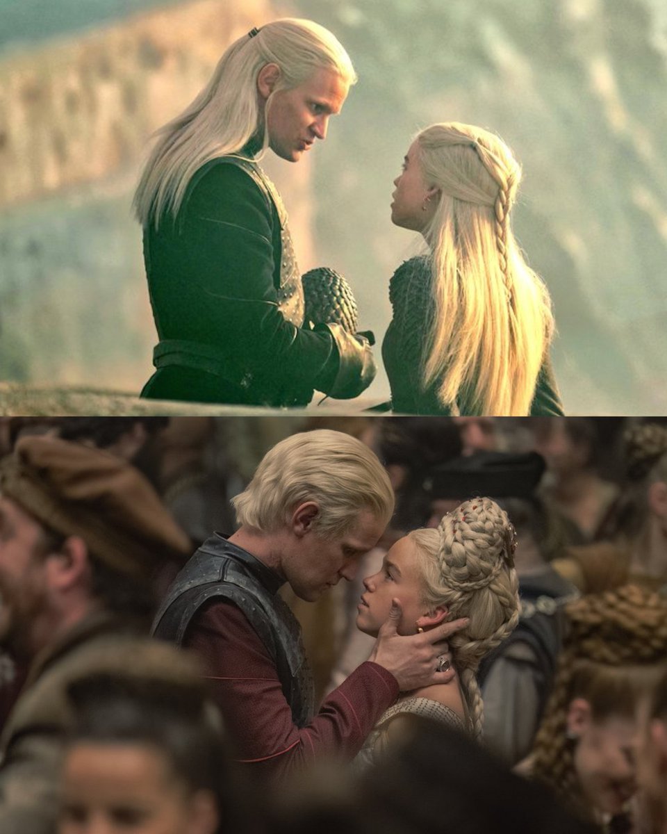 daemyraxes's tweet photo. Daemon &amp; Rhaenyra from "the object of your ire" to "the object of your desire" 🤭

#HouseOfTheDragon #HOTD https://t.co/WVDrd7iBUa