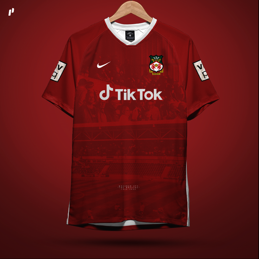FinleySDesign's tweet photo. WREXHAM AFC x NIKE HOME SHIRT CONCEPT DESIGN

@Wrexham_AFC @nikefootball @tiktok_uk @Vistaprint @Jebbo37 https://t.co/5qZSI6XZvs