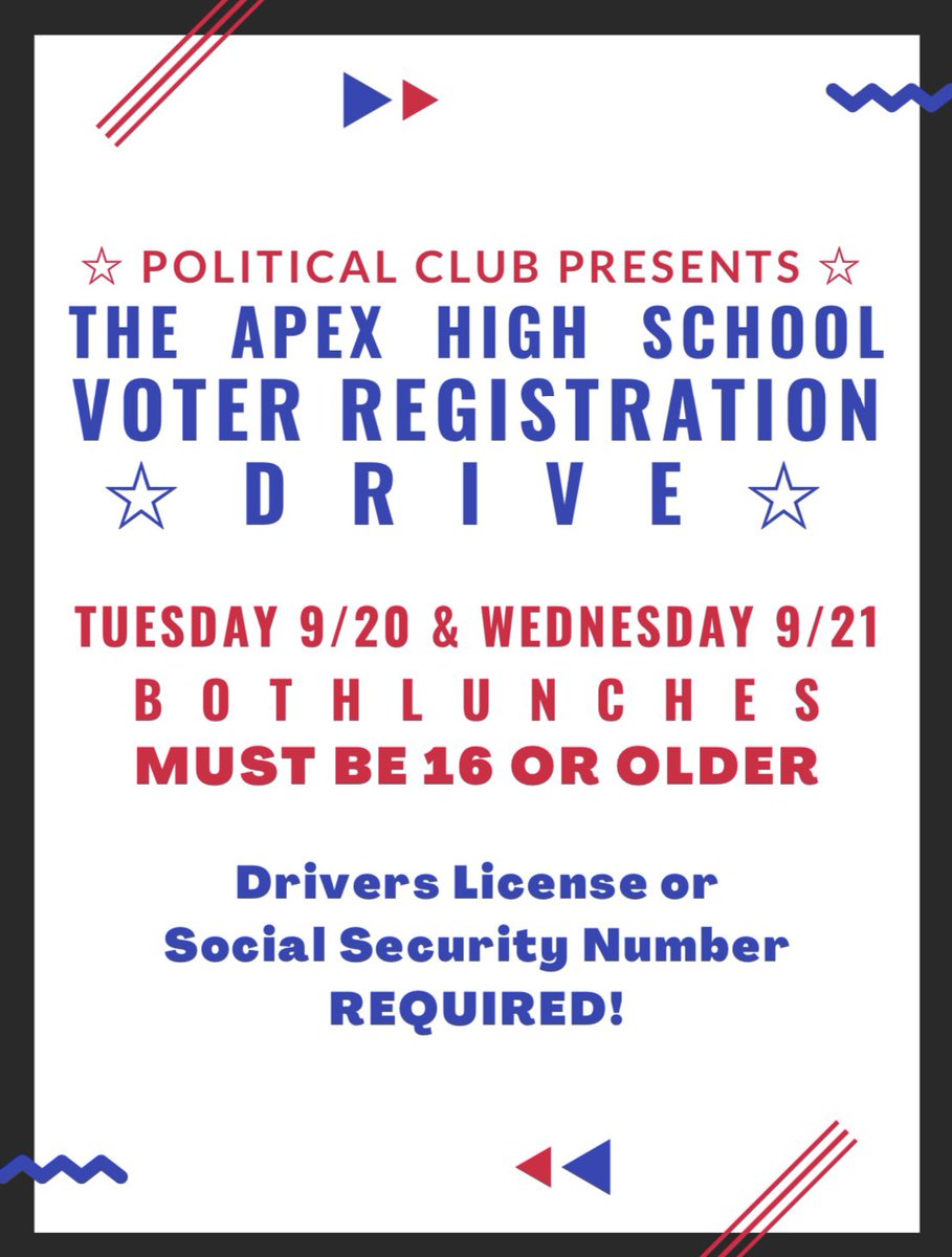 Happy #NationalVoterRegistrationDay !!! Come get registered to vote today during lunch!