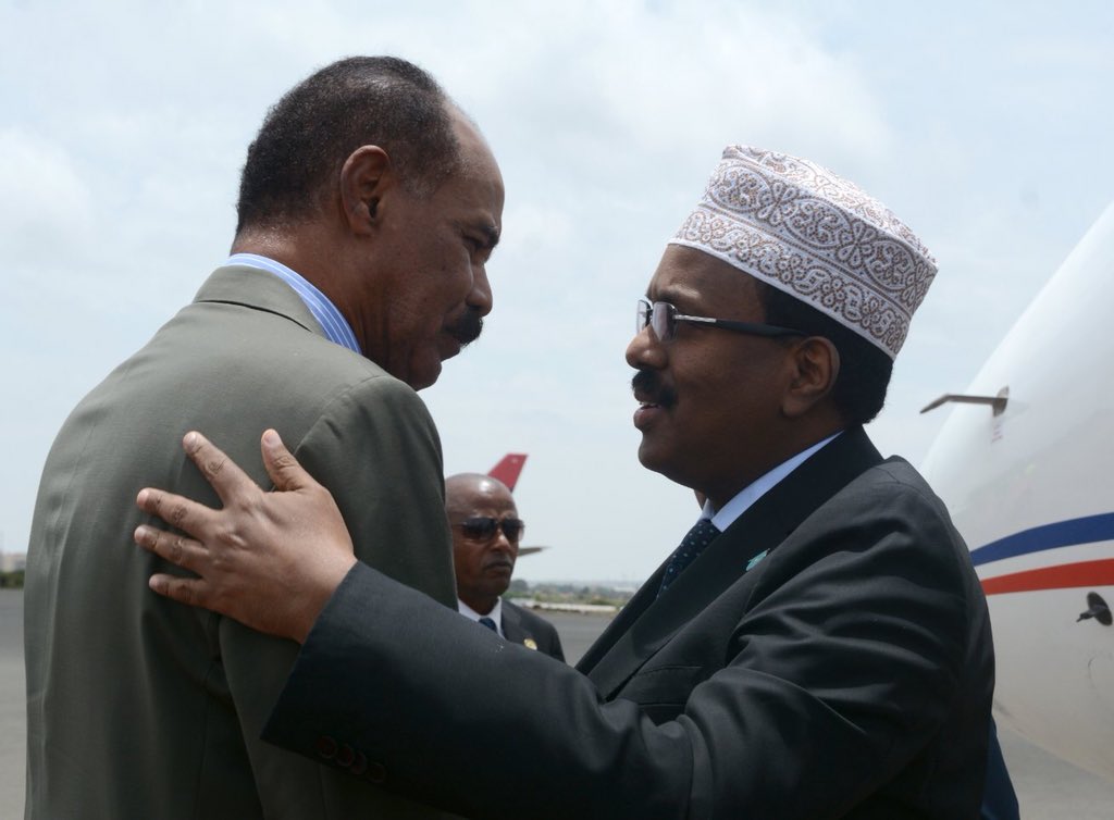 HodanHomes's tweet photo. I can confirm these two heads of State were not in the Bus of Humiliation in London. #Farmajo &amp; #Afwerki https://t.co/Wams3hr1YP