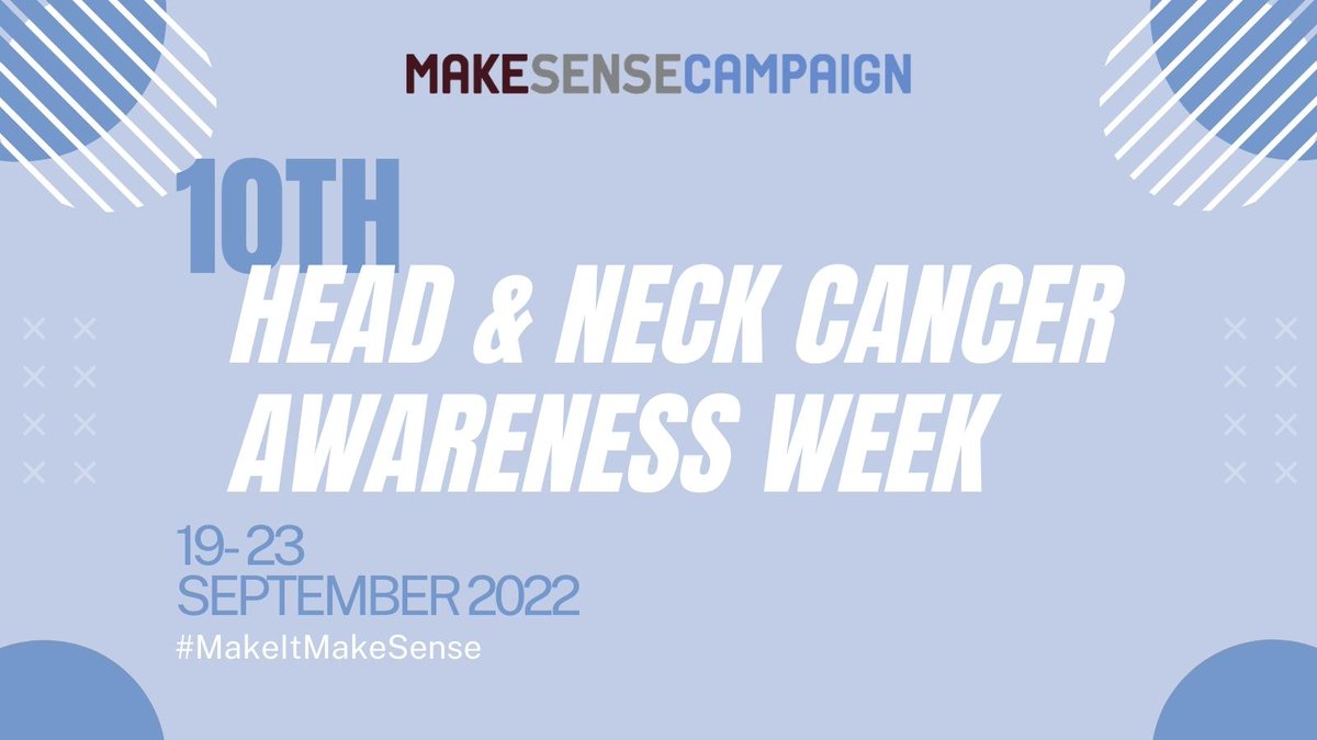 By 2030, it is estimated that new cases of #HeadAndNeckCancer will increase by more than 200,000. Therefore, it is vital to raise awareness - early diagnosis and referral saves lives. This week we are supporting the #MakeItMakeSense campaign!
