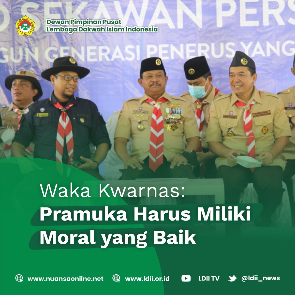 ldii_news's tweet photo. Wakil Komisi Saka, Sako, dan Gugus Darma Kwartir Nasional Pramuka, Yuniar Ludfi memberikan pembekalan pada kegiatan Kemah Besar Nasional (Kembesnas) yang diadakan Sako Sekawan Persada Nusantara.
#ldii_news #LDII #LembagaDakwahIslamIndonesia #pramuka #scout #KEMBESNAS #Kwarnas https://t.co/We8lBimPTv