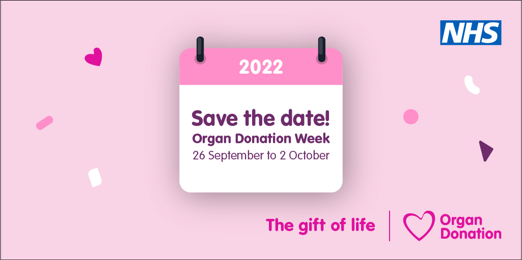 A reminder. #OrganDonationWeek is less than a week away, running from Monday 26 September to Sunday 2 October. It’s one of the highlights of our year, an opportunity to raise awareness of the amazing people who give the gift of life. Find out more ➡️ bit.ly/3QNpeiX