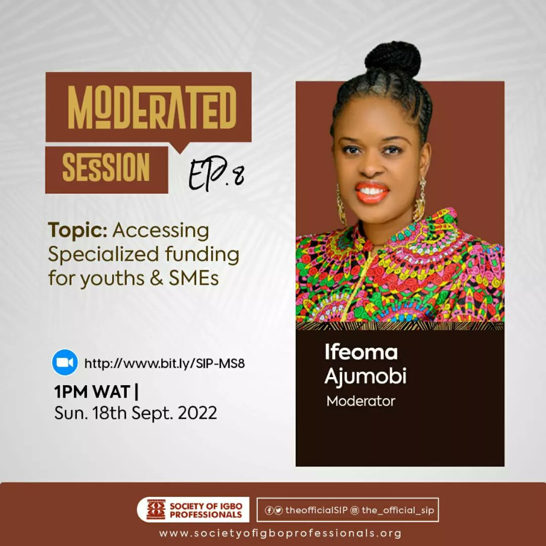 theofficialsip's tweet photo. Special thanks to Ifeoma Ajumobi @Melmedia2013 for anchoring our just concluded Moderated Session, We had a great time!

#SIP #moderatedsession https://t.co/qICIA0G8F2