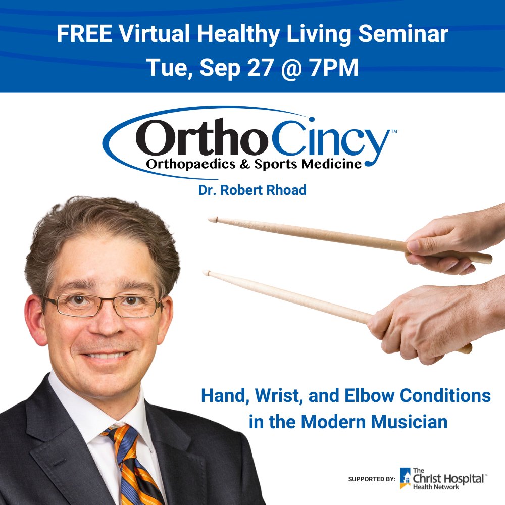 Rhoad's tweet photo. Get ready for an upcoming webinar Sept 27:
Hand, Wrist, and Elbow Conditions in the Modern Musician

FREE LIVE 30-minute webinar with Q&amp;A
https://t.co/IyGaaAxjwb https://t.co/frudKqKbF2