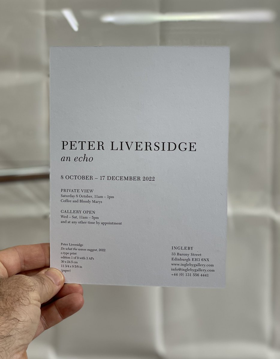 My solo show @InglebyGallery opens on October 8th. <a href="/KateMacGarry/">Kate MacGarry</a> <a href="/SeanKellyNY/">Sean Kelly Gallery</a> <a href="/lowtheband/">LOW</a> <a href="/simon_schama/">Simon Schama</a> <a href="/PeterFoolen/">peter foolen</a> @_loscil_ <a href="/juliakent/">julia kent</a> <a href="/bennihhhh/">Benedikt Hermannsson</a> <a href="/Justinjhibbs/">Justin Hibbs</a> <a href="/electricalWSOP/">regular steve albini</a> <a href="/Beathhigh/">Ian Rankin</a> @RobertWornum <a href="/subpop/">Sub Pop Records</a> <a href="/CyrilSecq/">cyril secq</a> <a href="/_TheWhitechapel/">Whitechapel Gallery</a> <a href="/_stranger_than/">Stranger Than Paradise Records | Hackney</a> <a href="/NancyDurrant/">Nancy Durrant 💛💙</a> <a href="/thebugzoo/">The Bug(official)</a>