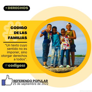Una #Cuba diversa, inclusiva, guiada por el respeto y el amor, la justicia y los afectos, la espiritualidad y la concordia se fue conformando en este texto legislativo.
#CodigoDeLasFamilias #YoVotoSí #CódigoSí