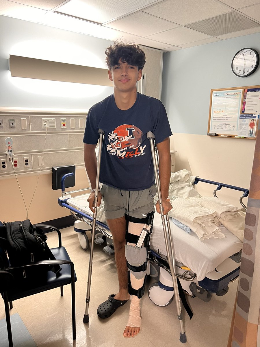 About 3 weeks ago I sat in the doctors office and was told I tore my acl and mcl which was gonna prevent me from playing the rest of my junior year. With that being said I will become the best teammate I can for my guys and the grind for senior year starts now. <a href="/WalshJesuitFB/">Walsh Jesuit Football</a>