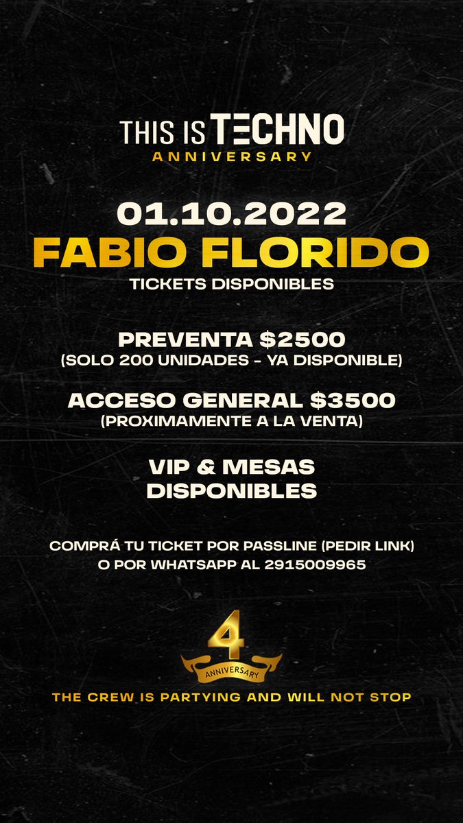 01 de Octubre: 4 AÑOS de THIS IS TECHNO, con <a href="/FabioFloridoDj/">Fabio Florido</a>