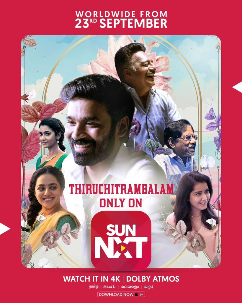 The film that brought all families to the theatre, now comes to your home ❤️❤️❤️#ThiruchitrambalamOnSunNXT